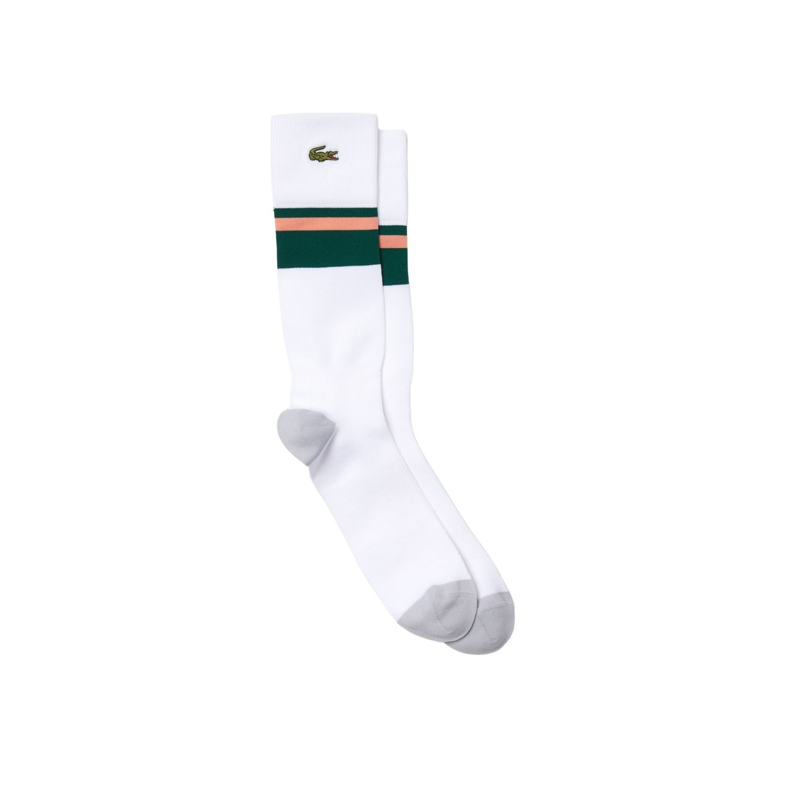 Billede af Lacoste Sport Compression Zone Striped Socks 1-pack White/Pink